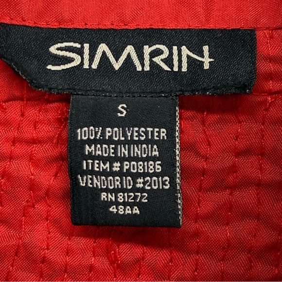 Vintage Simrin size Small Women’s Red Beaded Sequin Y2K Holiday Party Top - Picture 7 of 9